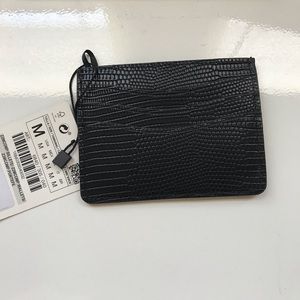 Zara sexy snake python embossed leather card